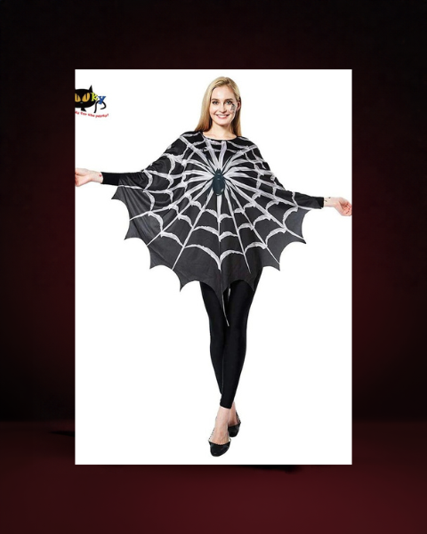 Poncho Toile d'Araignée Femme - photo premium Panoplia