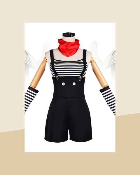 Déguisement Mime Rayé Rétro Femme - photo premium Panoplia