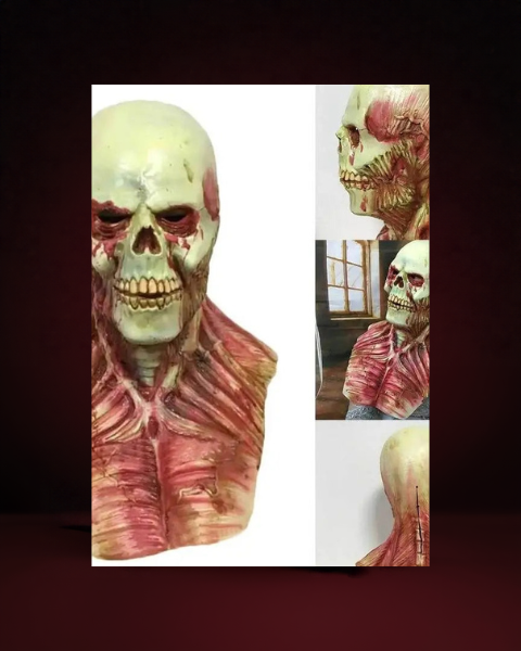 Masque Zombie Visage Pourri en Latex - photo premium Panoplia