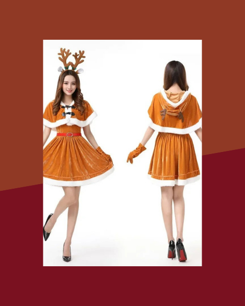 Robe Renne Femme avec Cape à Capuche - photo premium Panoplia