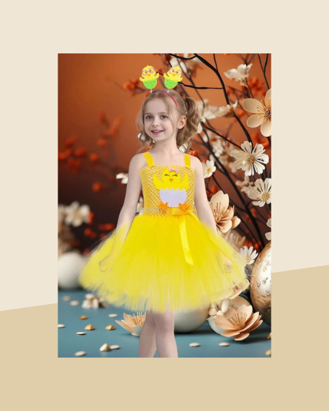 Robe Tutu Poussin Jaune Fille - photo premium Panoplia
