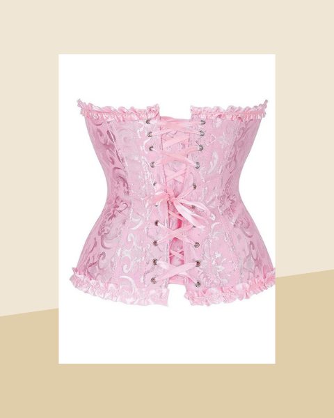 Corset Bustier Jacquard Rose Vintage - photo premium Panoplia