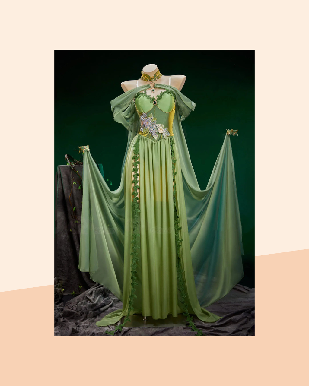 Déguisement Elfe Fée Médiévale Robe Longue - photo premium Panoplia