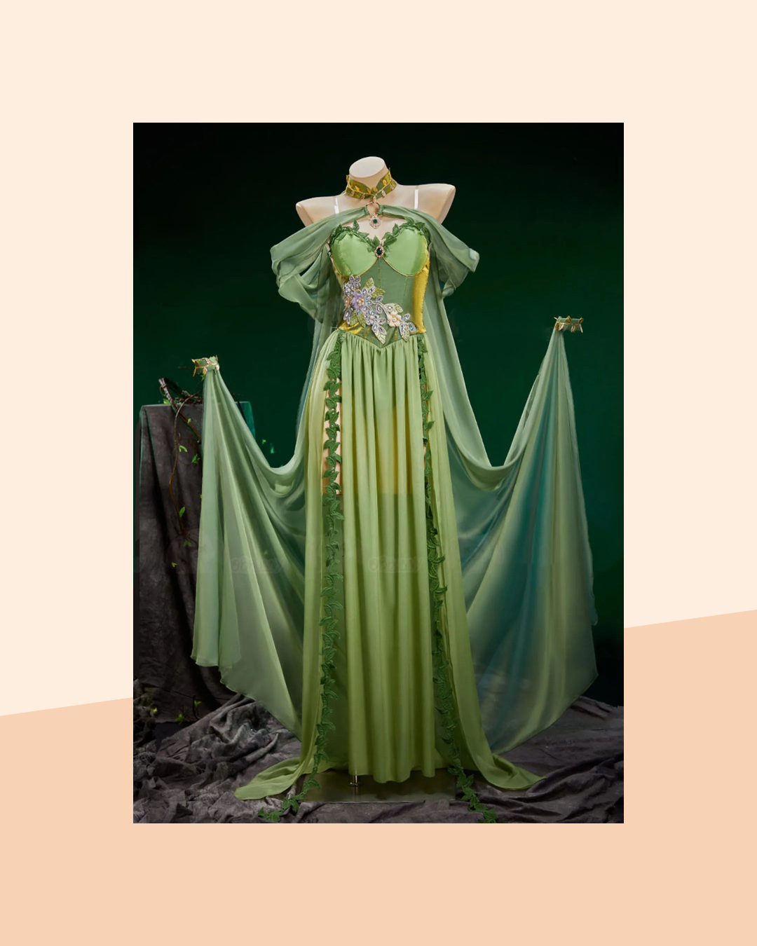 Déguisement Elfe Fée Médiévale Robe Longue - photo premium Panoplia