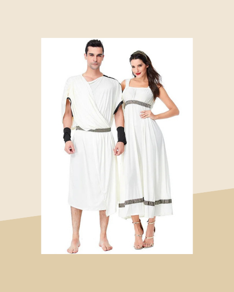 Déguisement Couple Dieu et Déesse Grecs – Toges Antiques - photo premium Panoplia