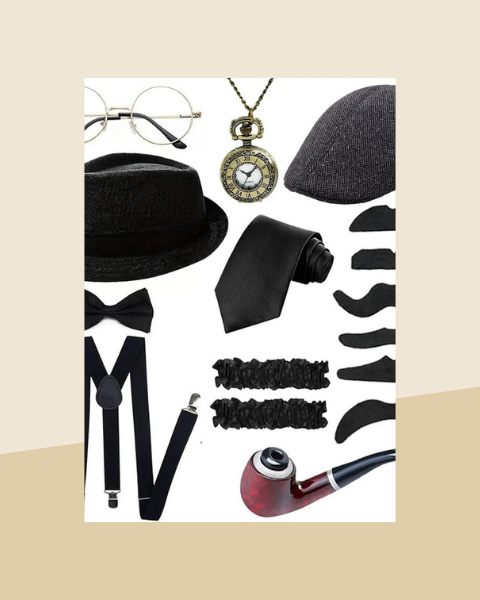 Kit Accessoires Années 20 Béret - photo premium Panoplia