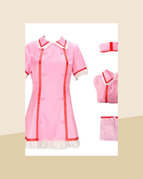 Robe d'Infirmière Rose avec Coiffe - photo premium Panoplia