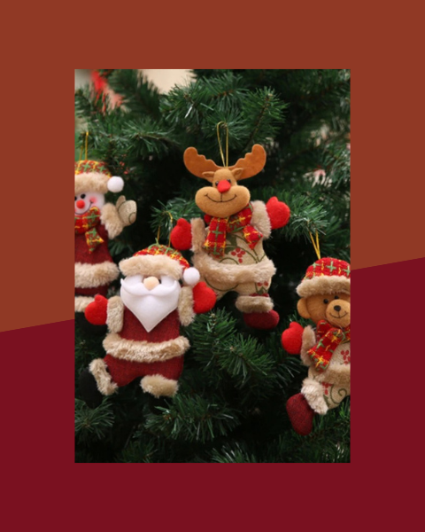 Ornements de sapin Père Noël et bonhomme de neige - photo premium Panoplia