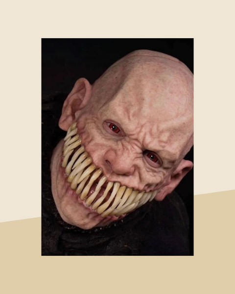Masque Démon Mutant en Latex à Longues Dents - photo premium Panoplia