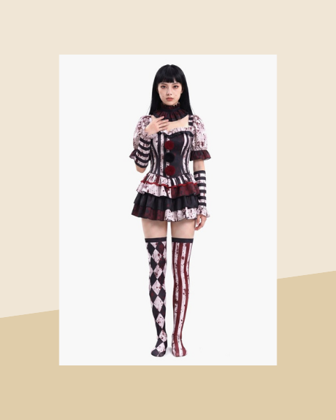 Combinaison Clown Sanglant Femme - photo premium Panoplia