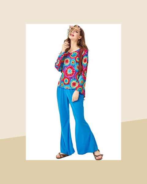 Déguisement Hippie Peace & Love Femme - photo premium Panoplia