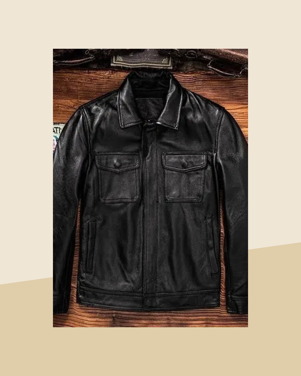 Veste Motard Homme - visuel premium
