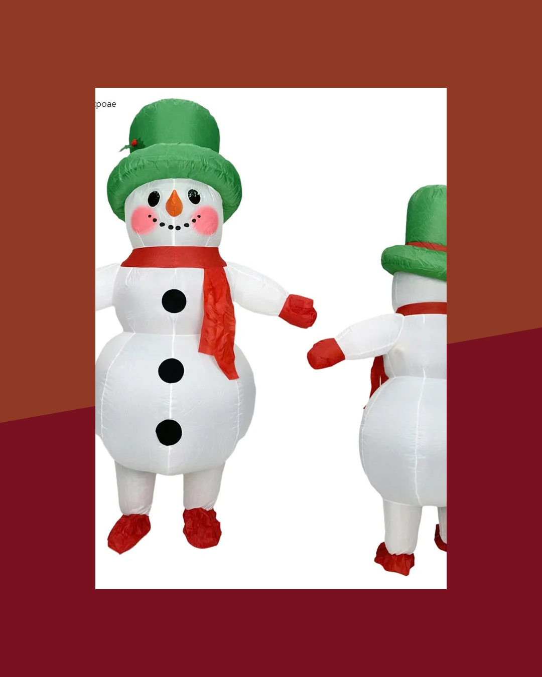 Déguisement Bonhomme de Neige Gonflable - visuel premium