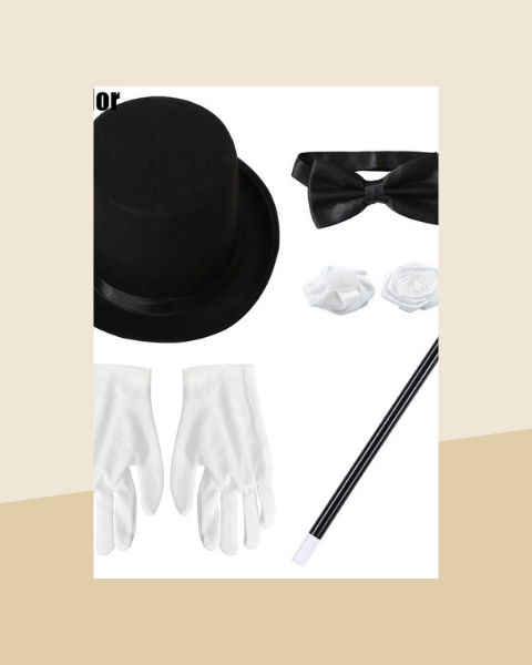 Chapeau Melon et Canne de Magicien - photo premium Panoplia