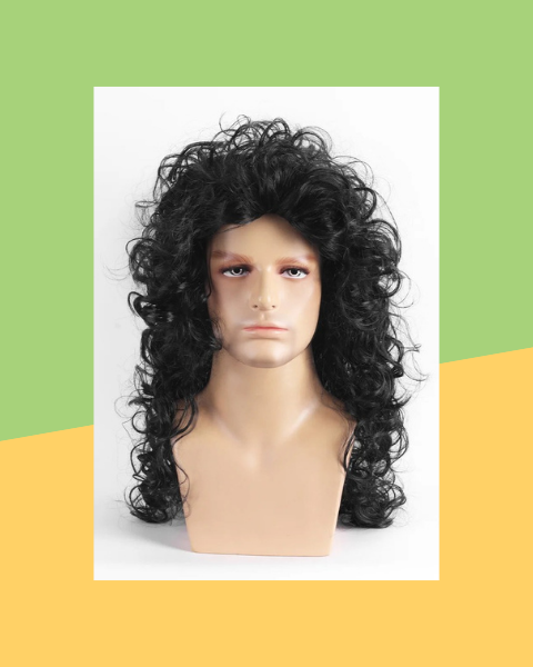 Perruque Rockeur Hard Rock Homme - photo premium Panoplia