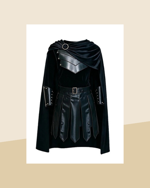 Déguisement Spartiate Gladiateur Homme – Armure en Cuir et Cape - photo premium Panoplia