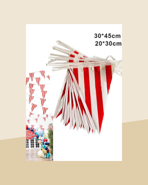 Fanions triangulaires blancs Carnaval - photo premium Panoplia