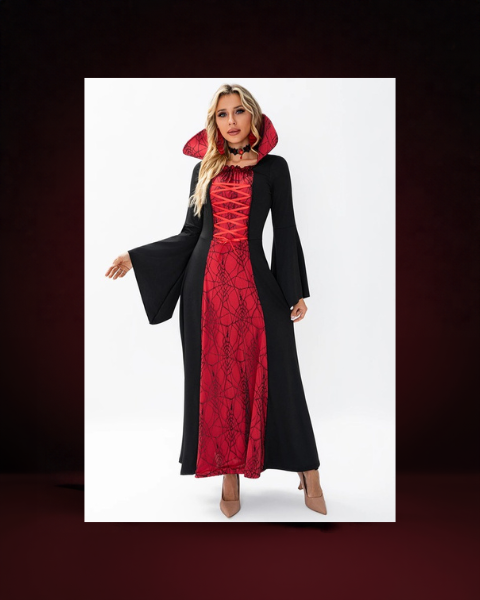 Robe Sorcière Gothique Toile Araignée - photo premium Panoplia