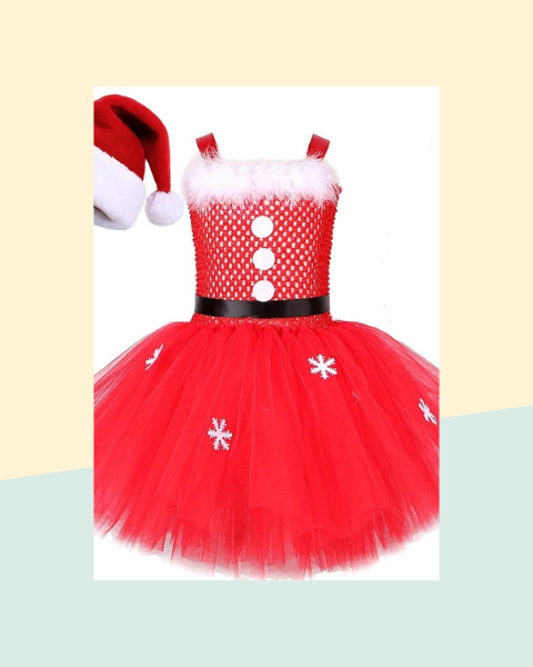 Robe Tutu Mère Noël Fille - photo premium Panoplia
