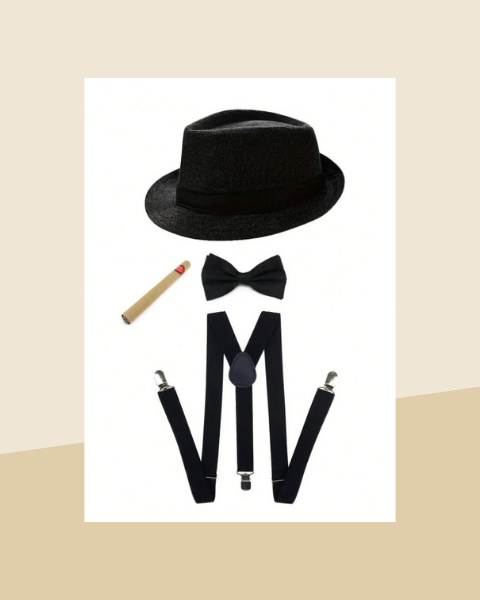 Kit Gangster Années 20 Noir - photo premium Panoplia