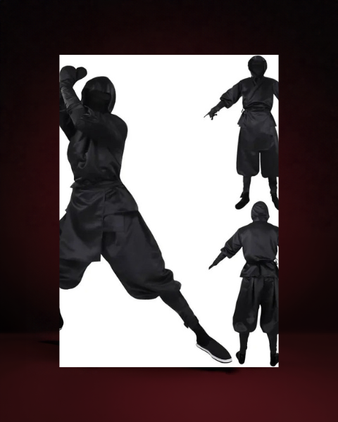 Déguisement Ninja Noir Homme - photo premium Panoplia