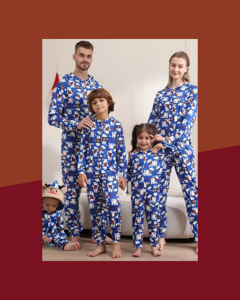 Pyjama de Noël Famille Assorti – Combinaison Parents, Enfants et Bébé - photo premium Panoplia
