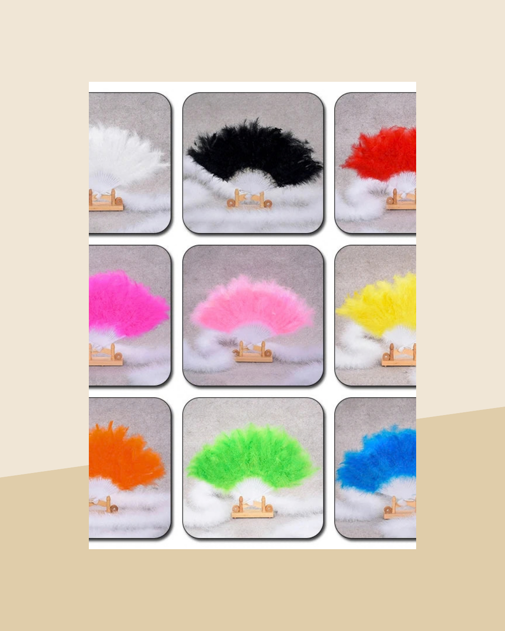Éventail à plumes gothique lolita - photo premium