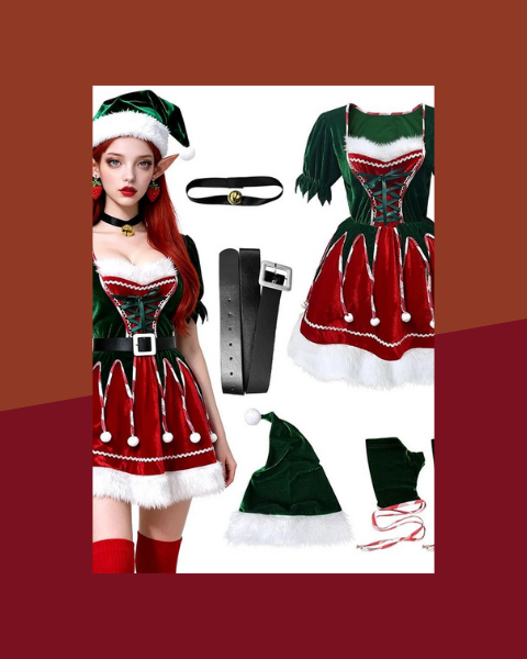 Robe Lutine de Noël Sexy avec Bonnet - photo premium Panoplia