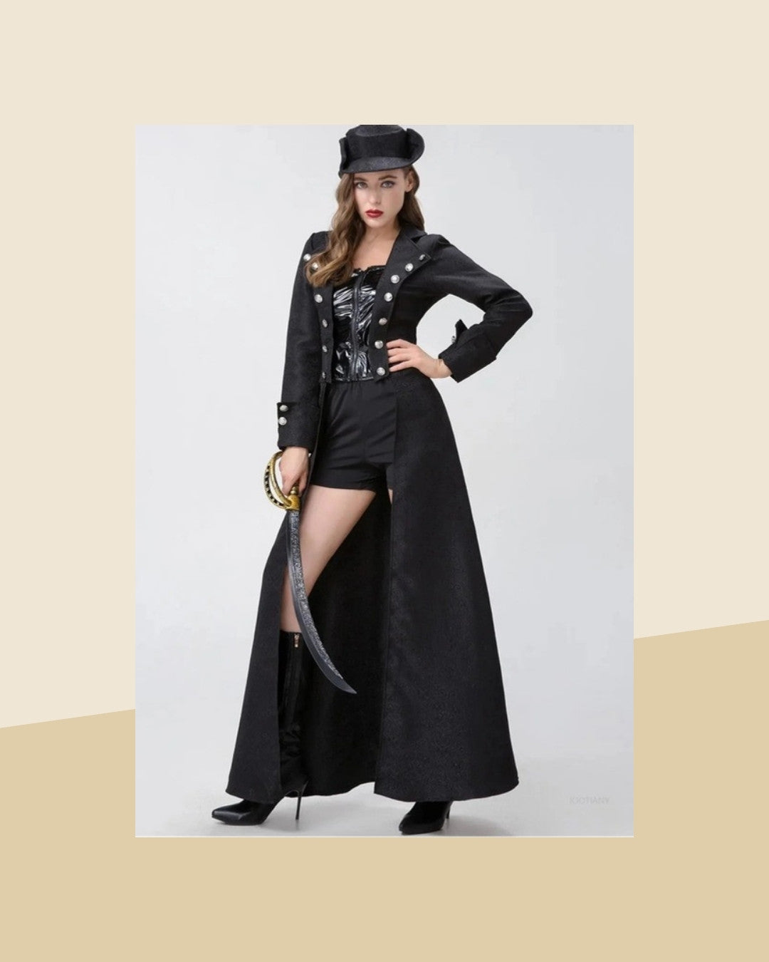 Déguisement Capitaine Pirate Sexy Gothique – photo premium Panoplia