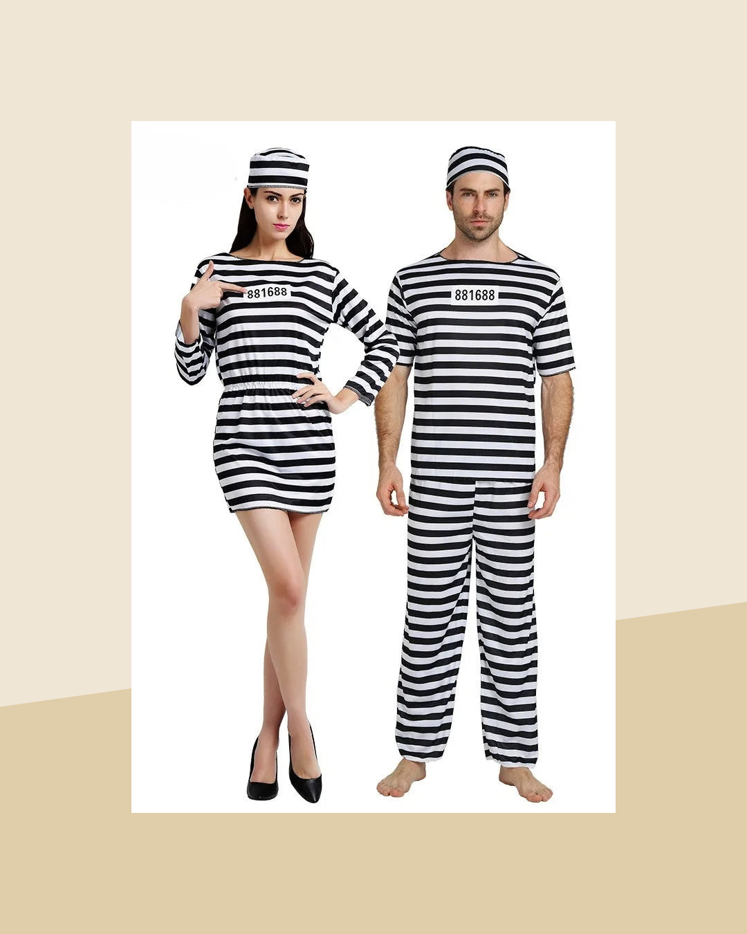 Kit Duo Déguisement Policier et Voyou - visuel premium