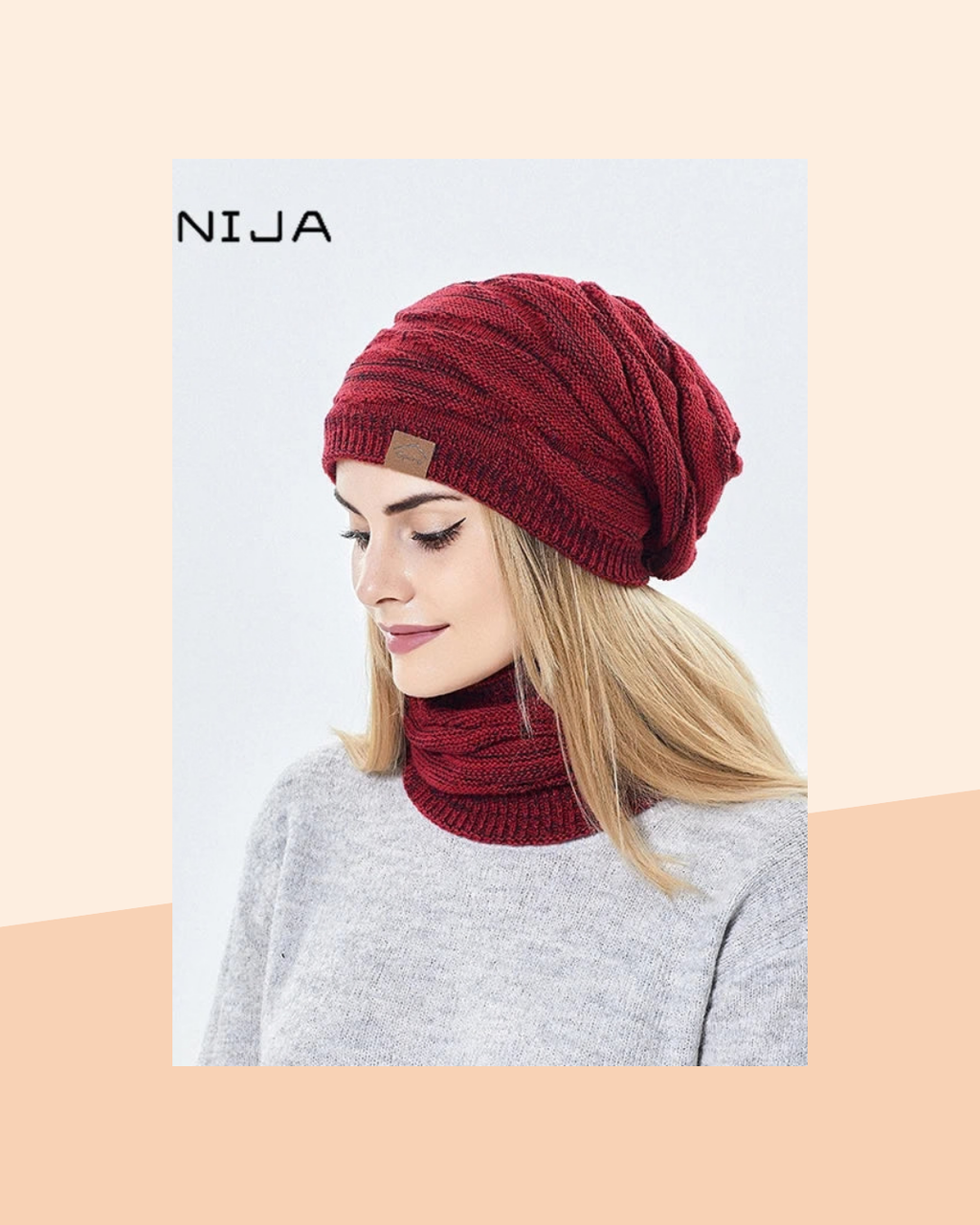 Ensemble Bonnet et Écharpe Tricoté - visuel premium