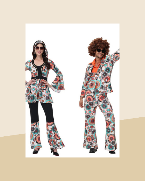 Kit Duo Déguisement Hippies Couple - photo premium Panoplia
