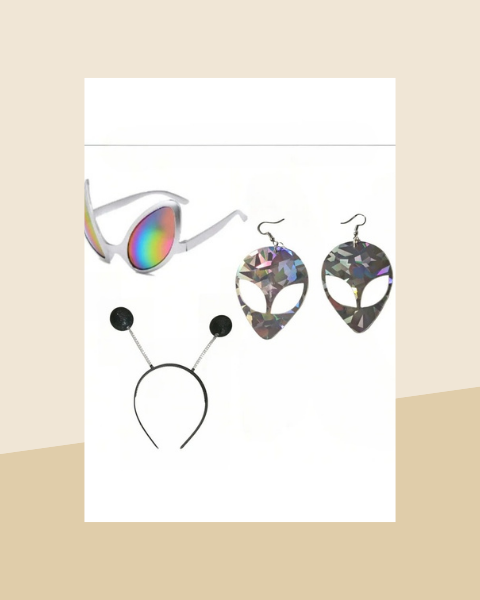 Kit Accessoires Alien – Serre-Tête Antennes et Lunettes - photo premium Panoplia