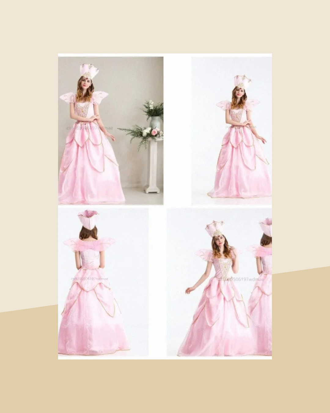 Robe de Princesse Ange Rose Femme - visuel premium