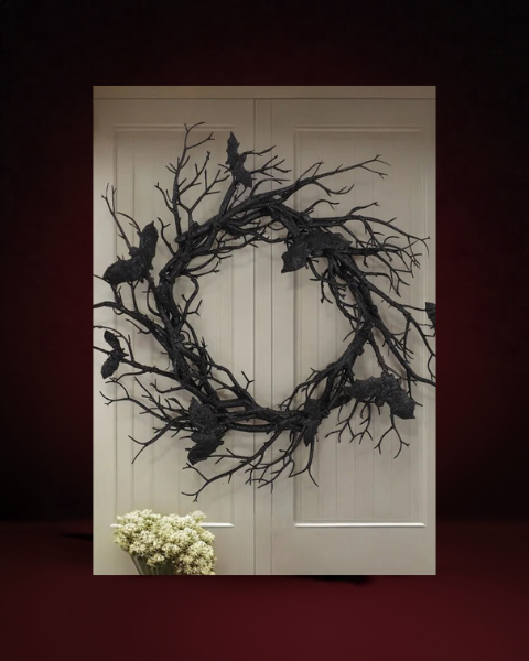 Couronne décorative LED Halloween - photo premium Panoplia