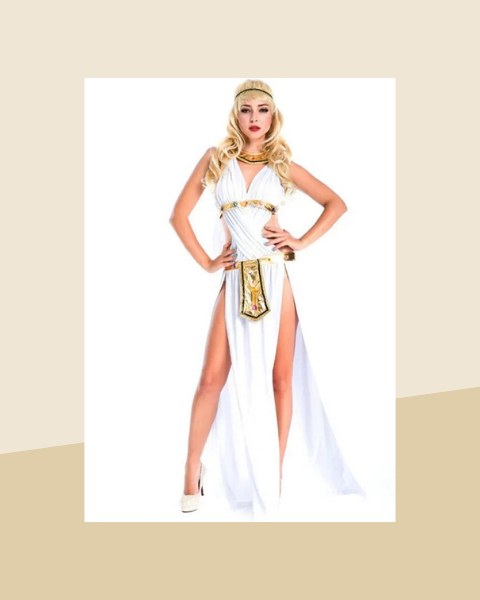 Robe de Déesse Grecque Sexy Blanche - photo premium Panoplia