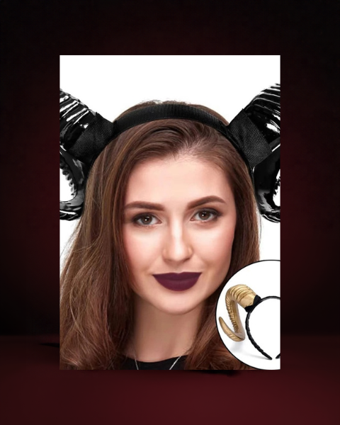 Serre-Tête Cornes de Bélier – Accessoire Démon - photo premium Panoplia