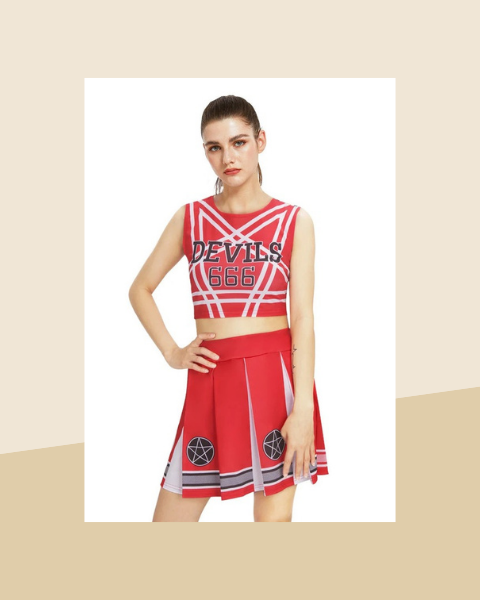 Déguisement Pom-Pom Girl Diablesse Rouge Adulte - photo premium Panoplia