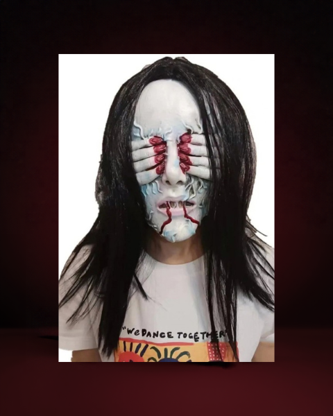 Masque Démon Aveugle à Longs Cheveux - photo premium Panoplia