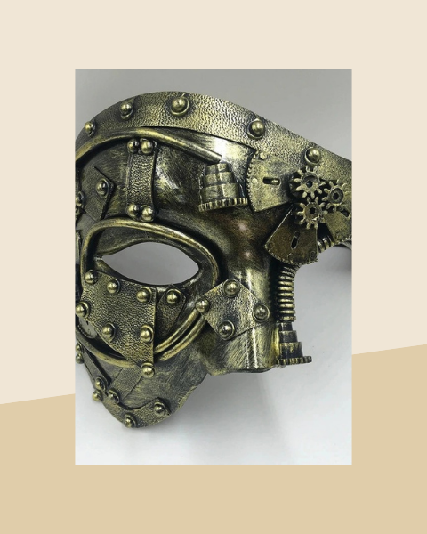 Demi-Masque Fantôme Steampunk Homme - photo premium Panoplia