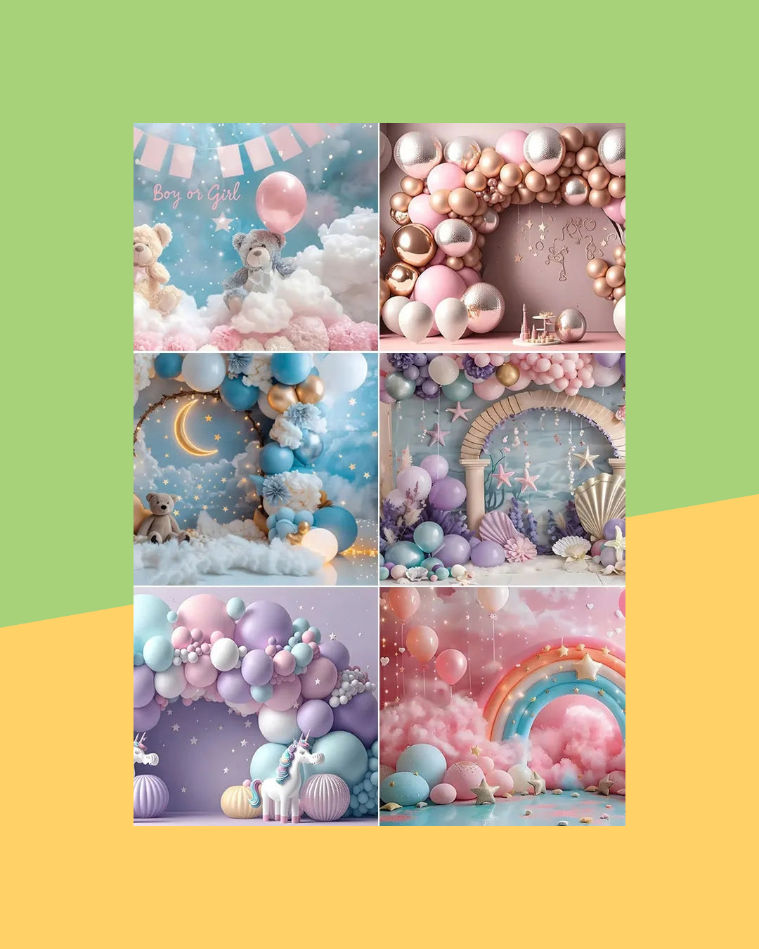 Toile de fond decorative anniversaire seance photo - photo premium Panoplia