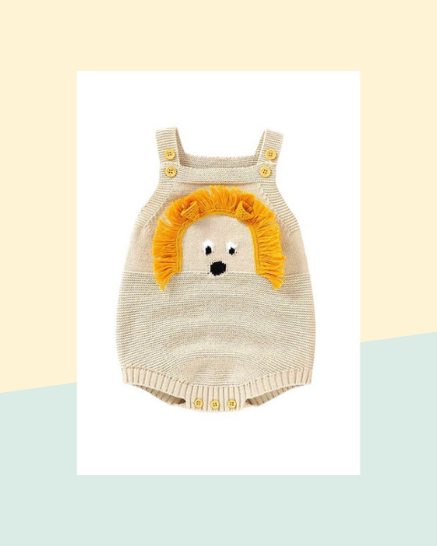 Body Bébé Lion en Coton Tricoté - photo premium Panoplia