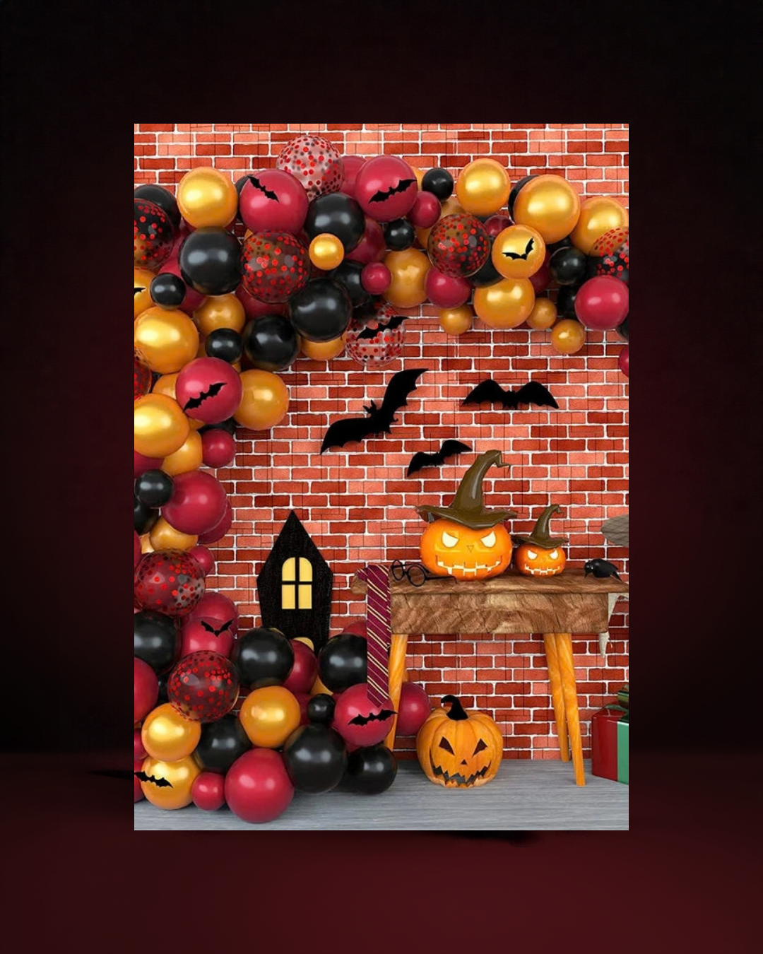 Kit Arche de Ballons Halloween Thème Sorcier - visuel premium