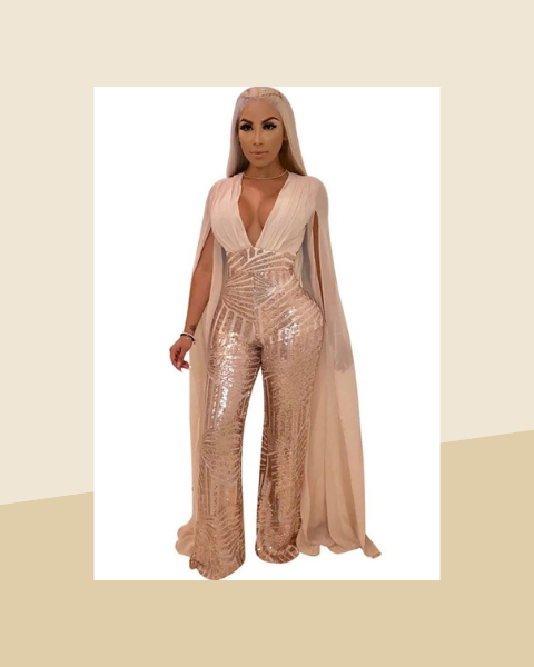 Combinaison Disco Pailletee Femme - photo premium Panoplia