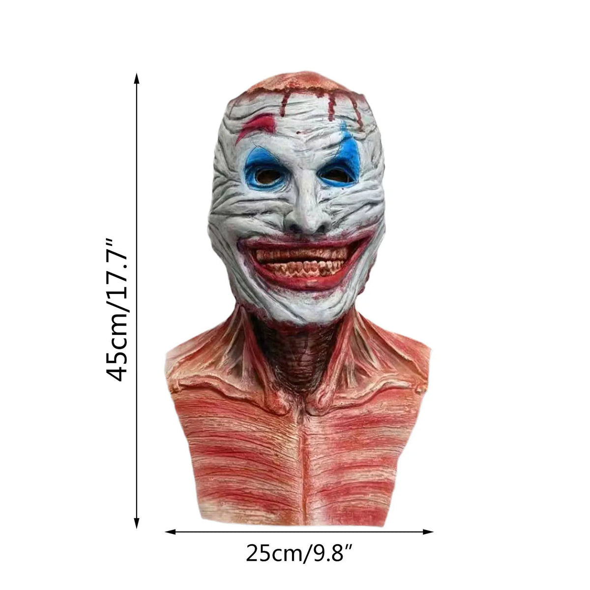 Masque Crâne Déchiré Double Couche en Latex – vue 5