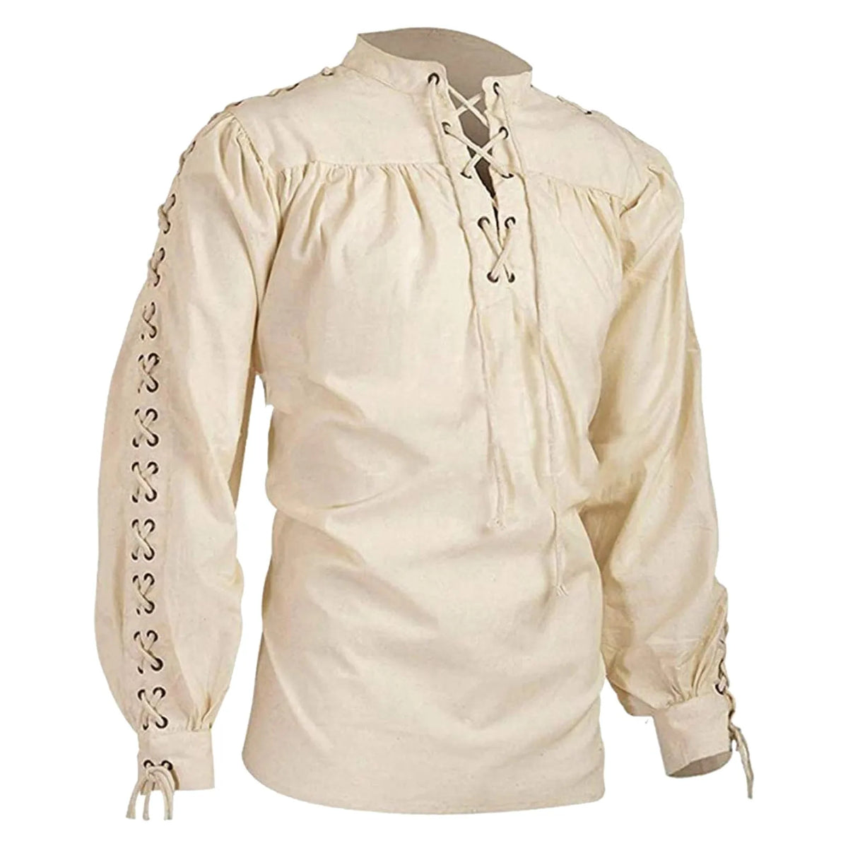 Chemise Pirate Viking à Col Volanté Homme