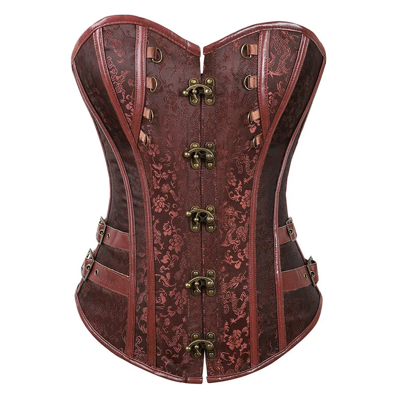 Corset Bustier Steampunk Brocart – Grandes Tailles – vue 7