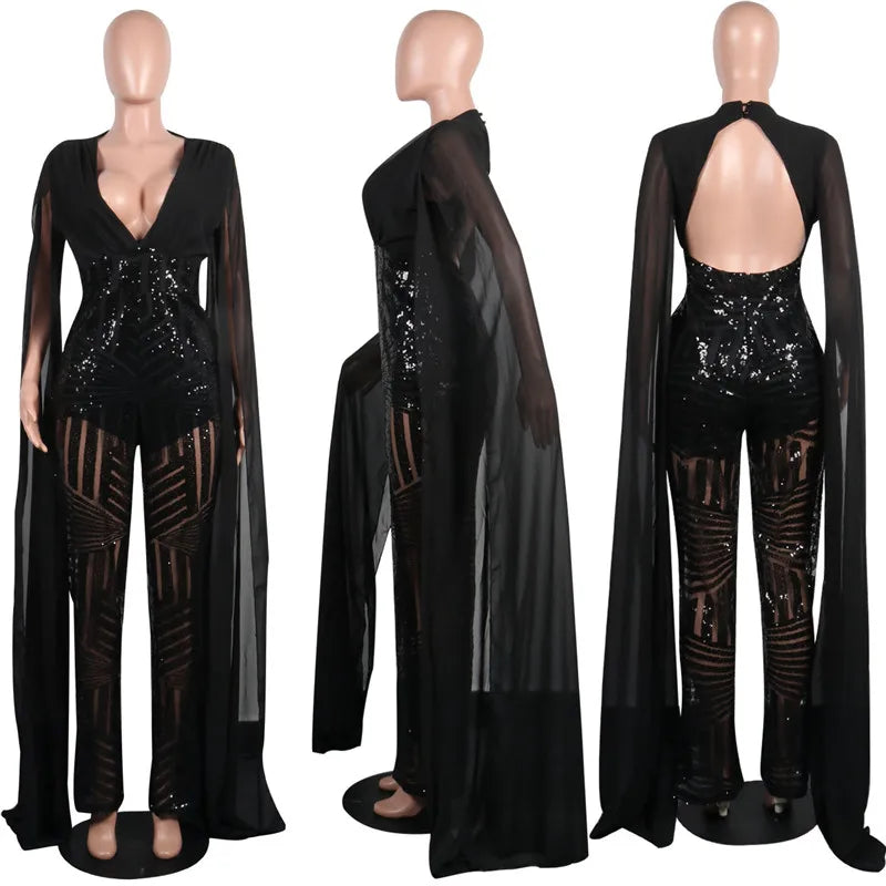 Combinaison Disco Pailletée Femme – vue 5