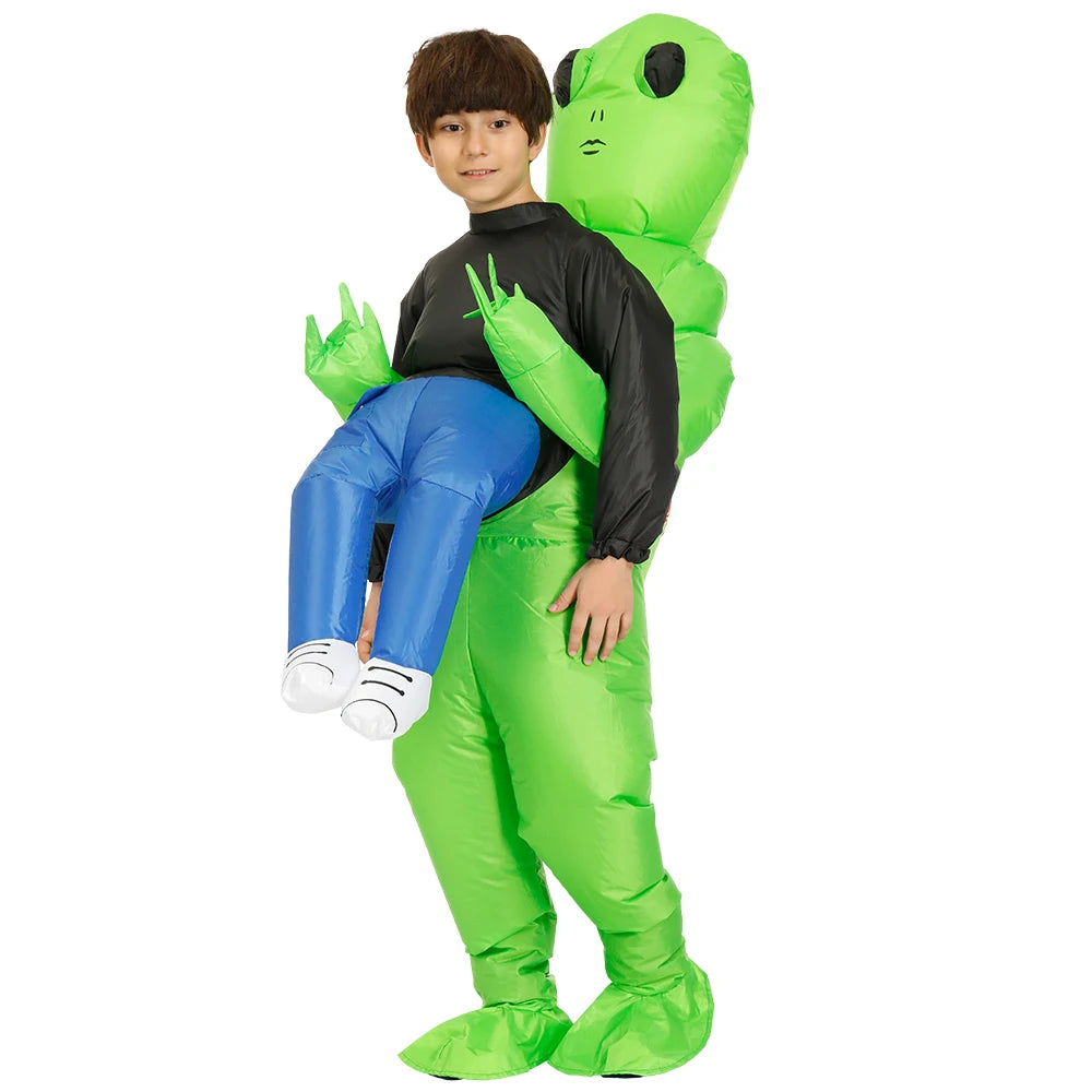 Déguisement Alien Gonflable Vert – vue 6