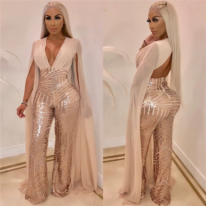 Combinaison Disco Pailletée Femme – vue 2